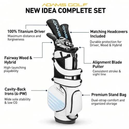 TaylorMade New Idea Package Set, Women's, Right-Handed, 11 Piece Graphite | Effortless Launch & Distance thumbnail 2