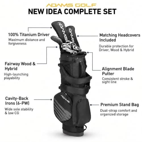 TaylorMade New Idea Package Set, Men's, Left-Handed, 11-Piece Graphite | Complete Golf Clubs for Effortless Distance thumbnail 2