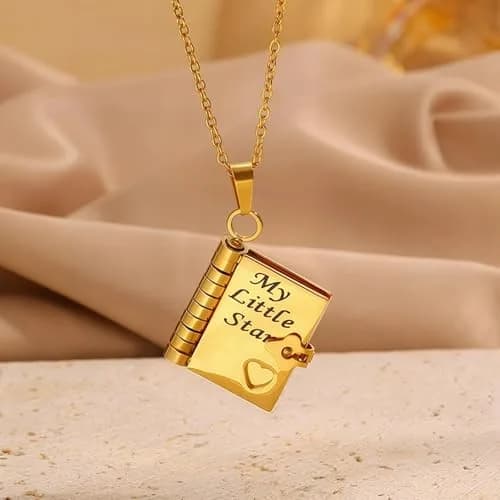 Roe Dolph My Little Star Book Necklace Gift for Daughter & Granddaughter | Meaningful Jewelry for Mothers Day thumbnail 8