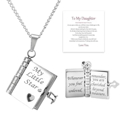 Roe Dolph My Little Star Book Necklace Gift for Daughter & Granddaughter | Meaningful Keepsake for Mothers Day thumbnail 1