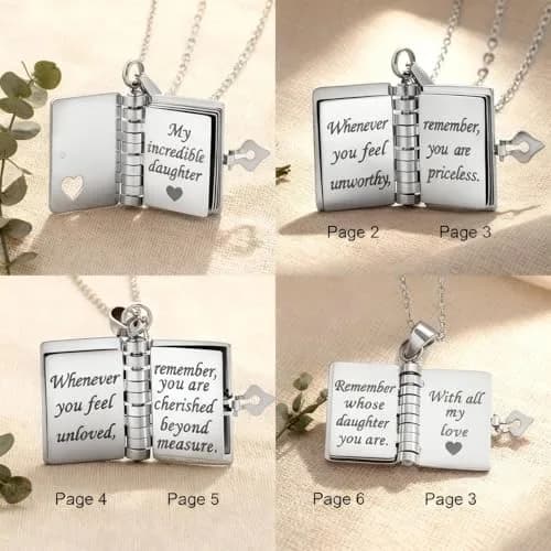 Roe Dolph My Little Star Book Necklace Gift for Daughter & Granddaughter | Meaningful Keepsake for Mothers Day thumbnail 5