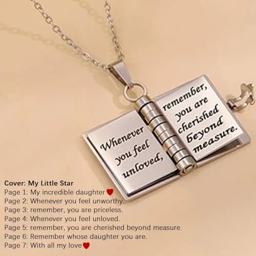 Roe Dolph My Little Star Book Necklace Gift for Daughter & Granddaughter | Meaningful Keepsake for Mothers Day thumbnail 7