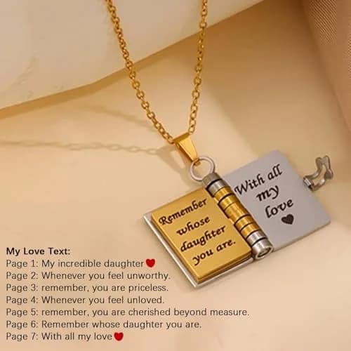 Roe Dolph My Little Star Book Necklace Gift for Daughter & Granddaughter | Meaningful Keepsake, Mothers Day Gift, Pendant Necklace, Emotional Jewelry thumbnail 7