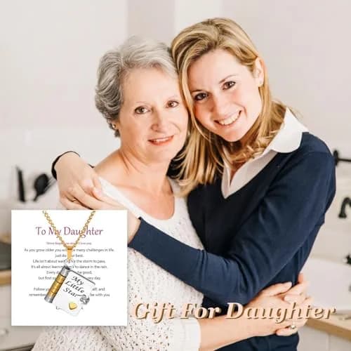 Roe Dolph My Little Star Book Necklace Gift for Daughter & Granddaughter | Meaningful Keepsake, Mothers Day Gift, Pendant Necklace, Emotional Jewelry thumbnail 4