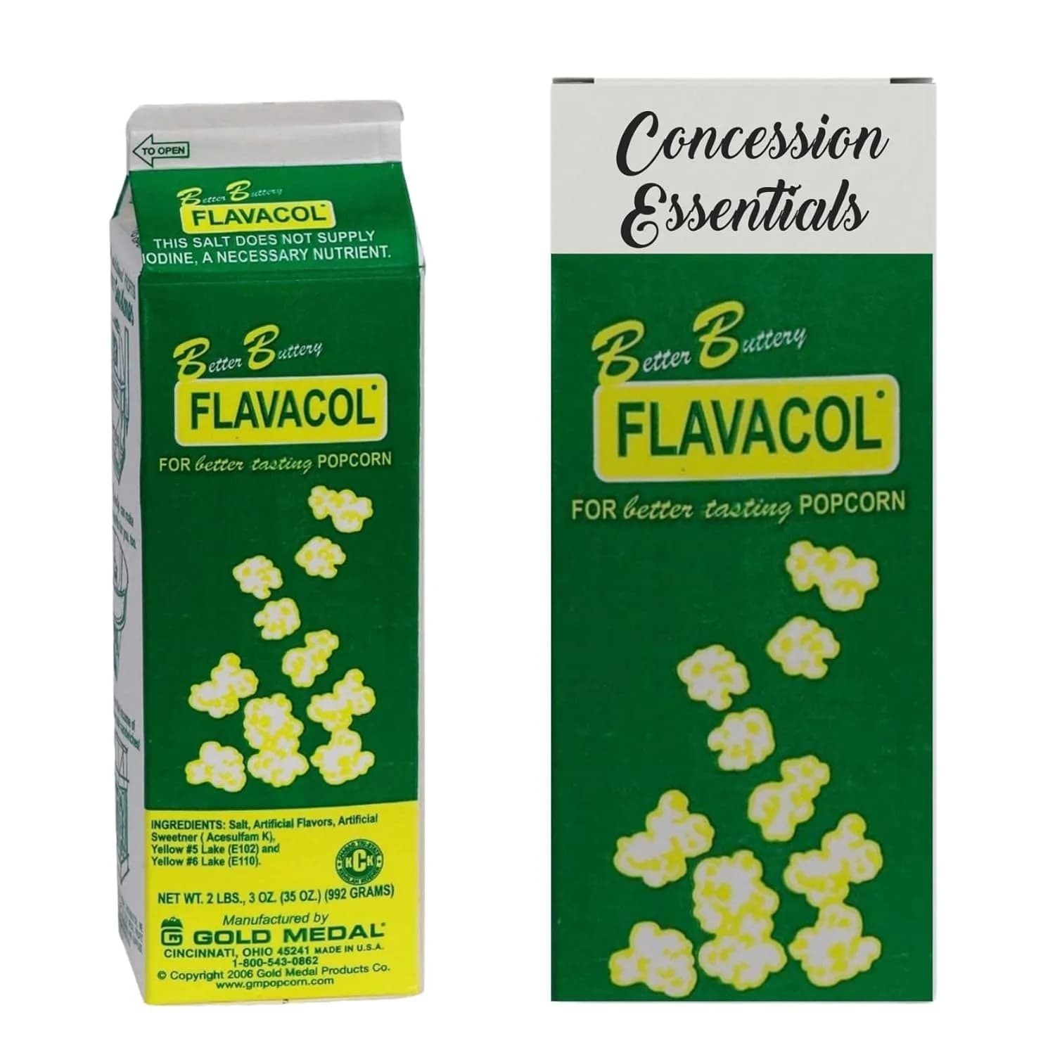 Concession Essentials Better Butter Flavacol 35oz | Movie Theater Popcorn Seasoning — 35 Ounce