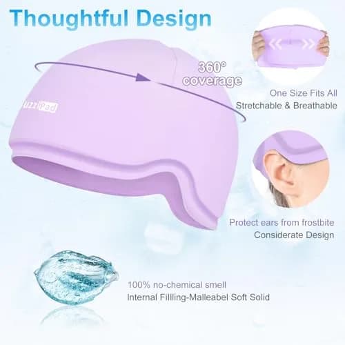 SUZZIPAD Chemo Cooling Cap for Chemotherapy Care, Purple, One Size thumbnail 4
