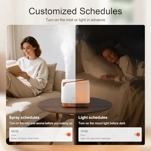 ASAKUKI Smart WiFi Essential Oil Diffuser Humidifier 700ml (25.4 fl oz) | App & Voice Control thumbnail 4