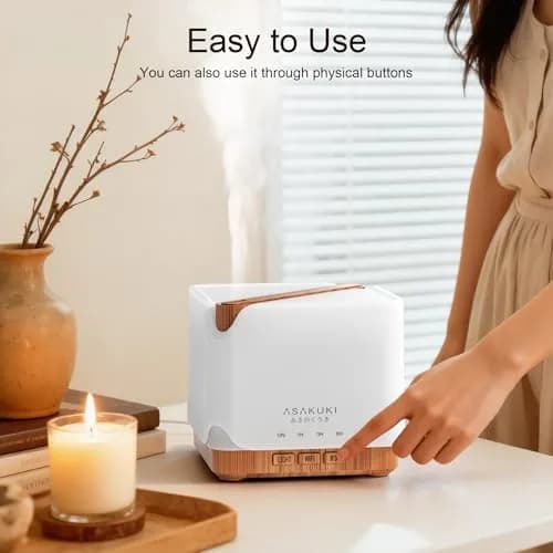 ASAKUKI Smart WiFi Essential Oil Diffuser Humidifier 700ml (25.4 fl oz) | App & Voice Control thumbnail 5