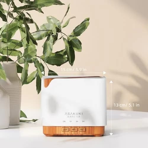 ASAKUKI Smart WiFi Essential Oil Diffuser Humidifier 700ml (25.4 fl oz) | App & Voice Control thumbnail 6