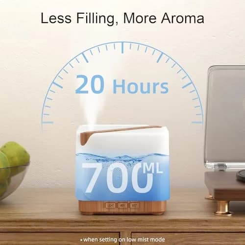 ASAKUKI Smart WiFi Essential Oil Diffuser Humidifier 700ml (25.4 fl oz) | App & Voice Control thumbnail 8