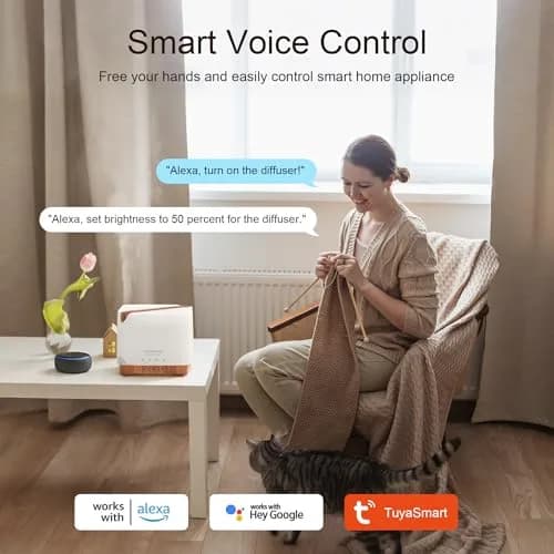 ASAKUKI Smart WiFi Essential Oil Diffuser Humidifier 700ml (25.4 fl oz) | App & Voice Control thumbnail 2