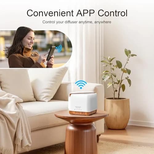 ASAKUKI Smart WiFi Essential Oil Diffuser Humidifier 700ml (25.4 fl oz) | App & Voice Control thumbnail 3