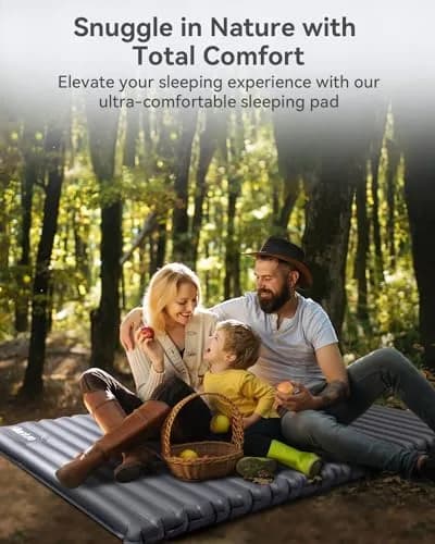 Hikenture Double Sleeping Pad, 4-in Thick Camping Mattress | Bed-like Comfort Outdoors thumbnail 6