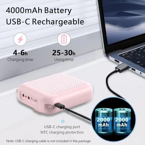 Norwii Portable Voice Amplifier with Wired Microphone Headset & 4000mAh Battery | 10W Loud Clear Sound thumbnail 4