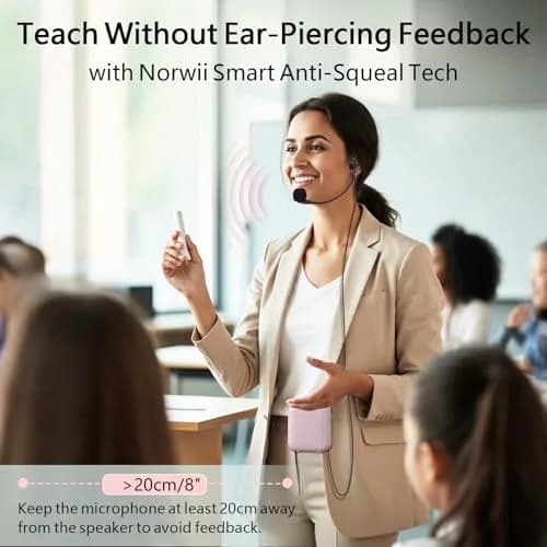 Norwii Portable Voice Amplifier with Wired Microphone Headset & 4000mAh Battery | 10W Loud Clear Sound thumbnail 5