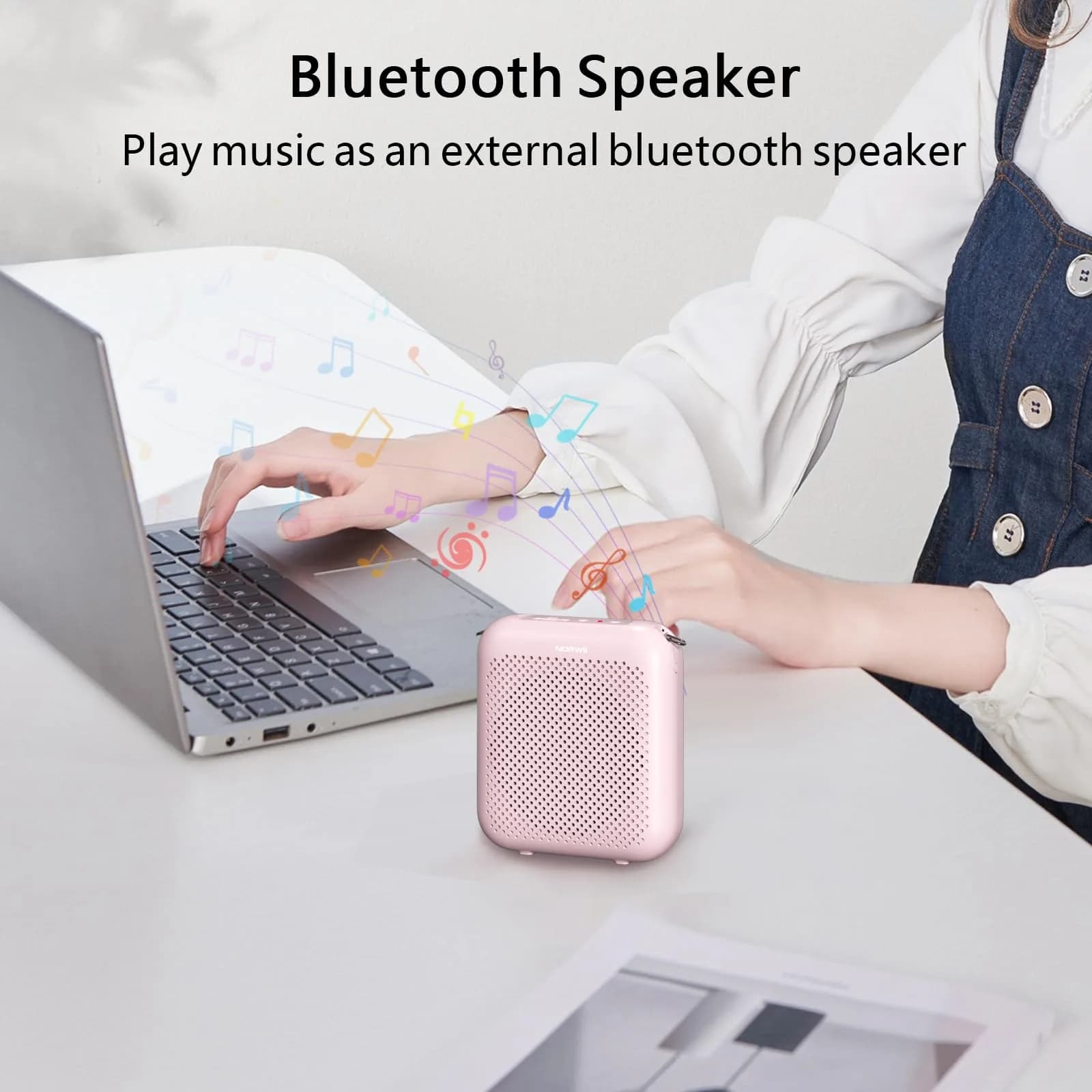 Norwii Portable Voice Amplifier with Wired Microphone Headset & 4000mAh Battery | 10W Loud Clear Sound - view 8