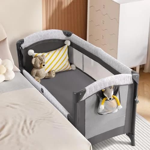 ELEMARA 3 in 1 Baby Bassinet Bedside with Diaper Changer | Foldable, Adjustable & Portable thumbnail 1