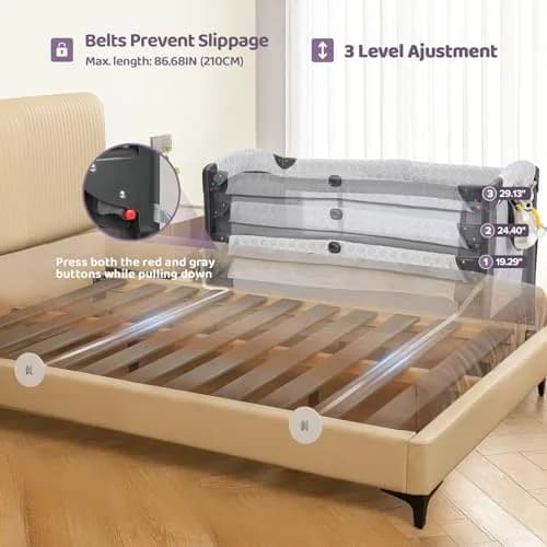 ELEMARA 3 in 1 Baby Bassinet Bedside with Diaper Changer | Foldable, Adjustable & Portable thumbnail 3