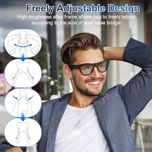 RCstyle HiBloks Eyeglass Nose Pads for Ray-Ban Meta Wayfarer Gen 1 & Gen 2 (Split Type, Black) thumbnail 2