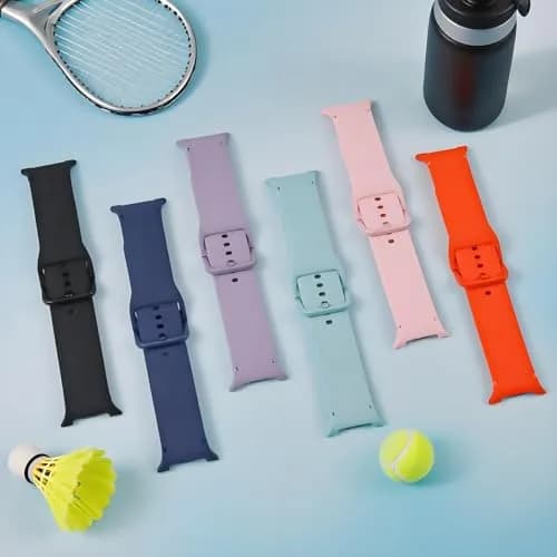 BandRain 6 Pack Silicone Sport Bands for Samsung Galaxy Watch 9/8/8 Classic 40mm 44mm 46mm | Breathable & Waterproof thumbnail 4