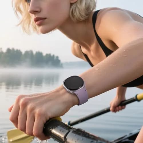 BandRain 6 Pack Silicone Sport Bands for Samsung Galaxy Watch 9/8/8 Classic 40mm 44mm 46mm | Breathable & Waterproof thumbnail 5