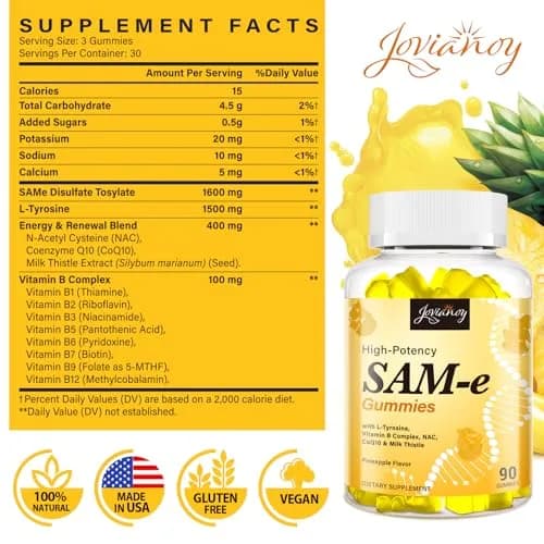 Jovianoy SAM-e Gummies with L-Tyrosine, Vitamin B Complex & NAC thumbnail 2
