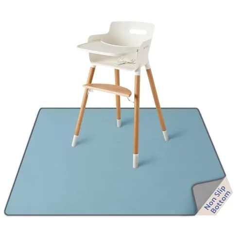 Blissful Diary Baby Splat Mat 129cm x 129cm (50.4" x 50.4") | Waterproof & Anti-Slip Floor Protector for High Chairs, Playtime & Crafts thumbnail 1