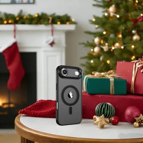 IDweel Magnetic for iPhone Air Case with Built-in Camera Stash Stand, Black | MagSafe Compatible Slim Shockproof Cover thumbnail 2