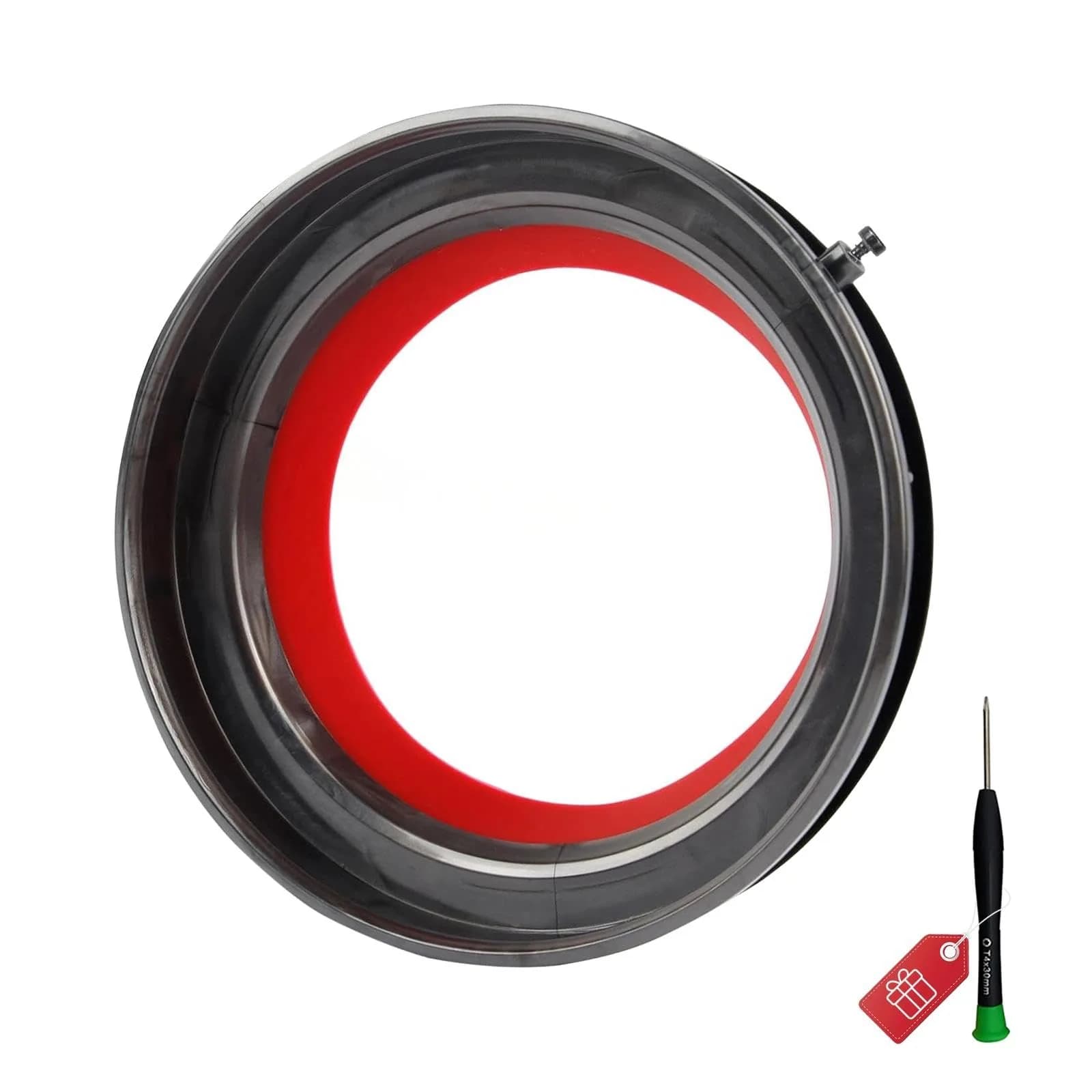 Vanclearidea Dust Bin Top Fixed Sealing Ring for Dyson V11 V15 SV14 SV15 SV22 | Compatible Replacement Part — Red