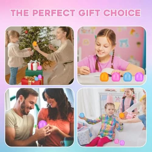 AuraGlaze Gumdrop Squishy Stress Ball Orange 135g (4.75 oz) | Non-Toxic Silicone for Kids & Adults thumbnail 5