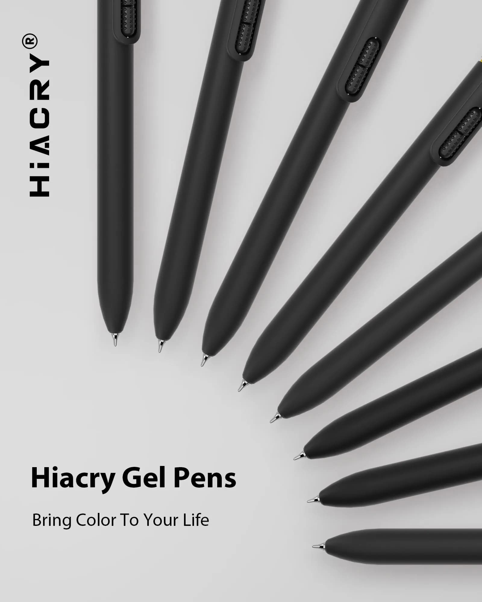 Hiacry Gel Pens 0.7mm Medium Point 8-Pack | Smooth Writing Fidget Pens, Stress Relief, No Smear, No Bleed, Journaling, Note Taking, Work, School, Office, Students & Adults - view 7