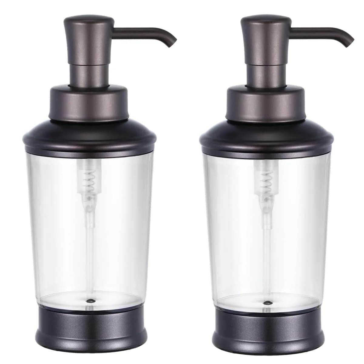 CHBJDAN Vintage Style Soap Dispenser Bottles 473ml (16 Fl Oz) 2-Pack | Refillable Bronze Bathroom & Kitchen Decor — Bronze-2pcs