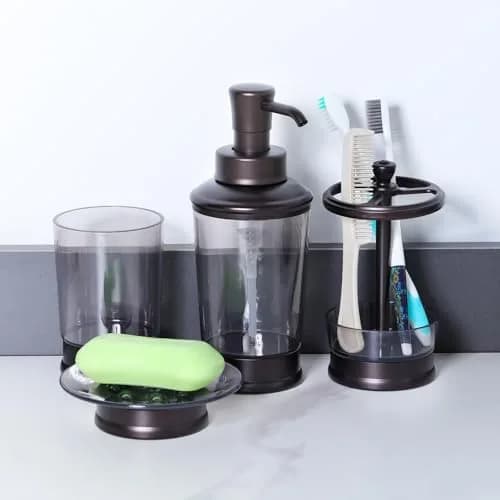 CHBJDAN Vintage Style Soap Dispenser Bottles 473ml (16 Fl Oz) 2-Pack | Refillable Bronze Bathroom & Kitchen Decor thumbnail 3