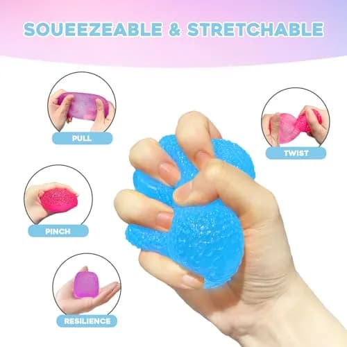 AuraGlaze Gumdrop Squishy Stress Ball Blue 5.5cm (2.2in) | Non-Toxic Silicone for Kids & Adults thumbnail 6