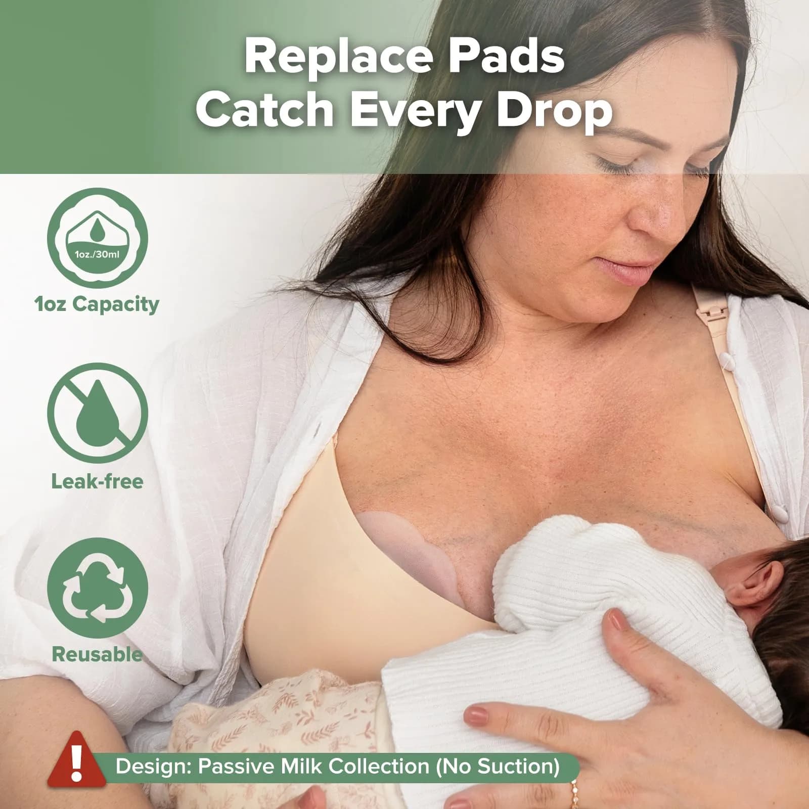 haakaa Petal Soft Silicone Milk Collector (2PCS) | BPA-Free, Leak-Free, Discreet Fit - view 2