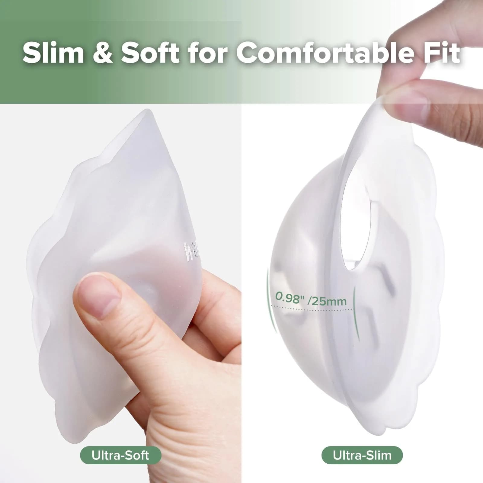 haakaa Petal Soft Silicone Milk Collector (2PCS) | BPA-Free, Leak-Free, Discreet Fit - view 3