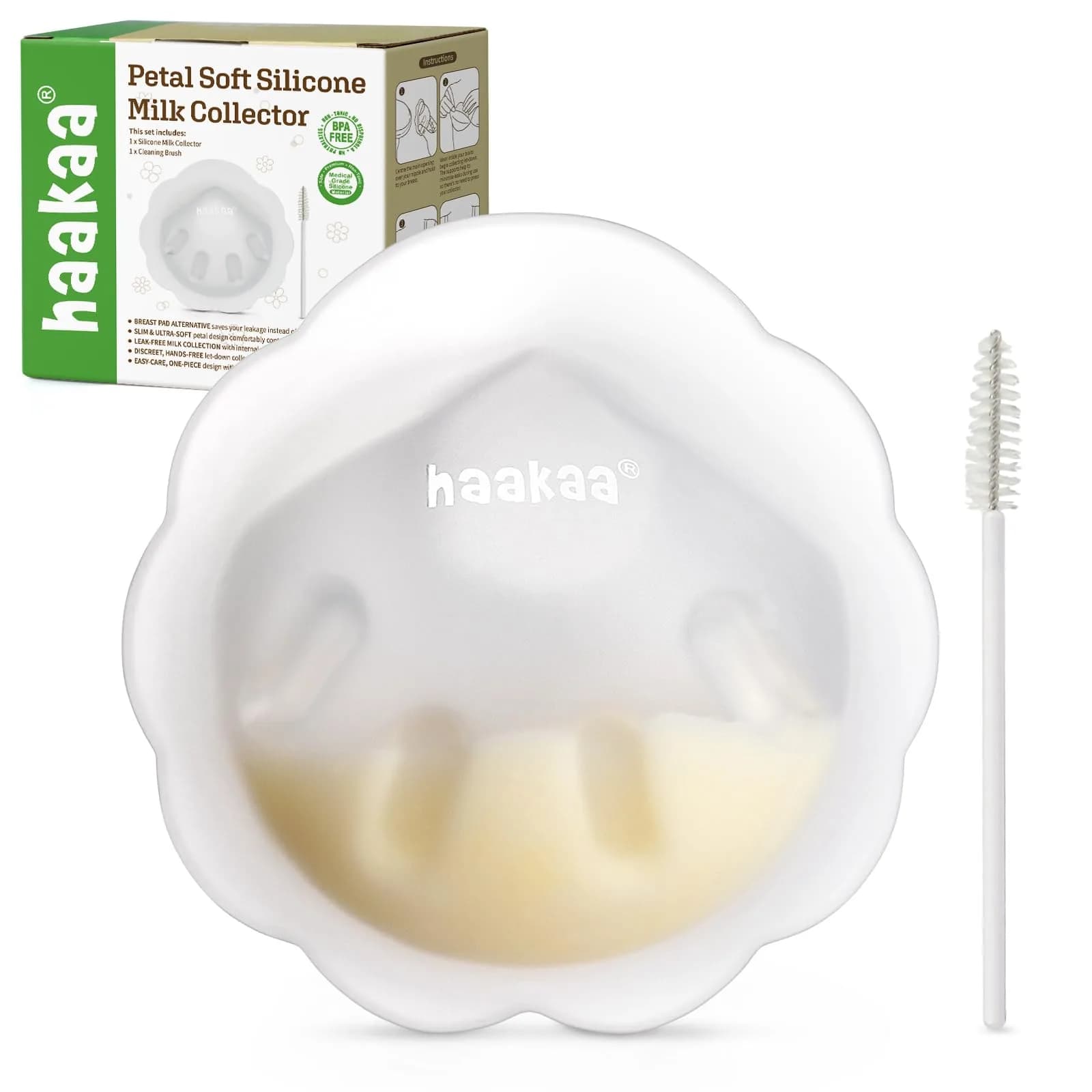 Haakaa Petal Soft Silicone Milk Collector - 1 Piece, Discreet Fit - main product image