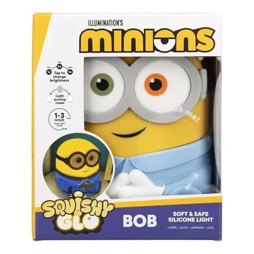 Paladone Minions Bob SquishyGlo Night Light 15cm | Rechargeable Silicone Kids & Adults thumbnail 1