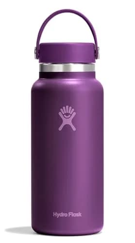 Hydro Flask 32 Oz Wide Mouth Water Bottle in Beachplum Purple - Insulated Stainless Steel, Leakproof - main product image