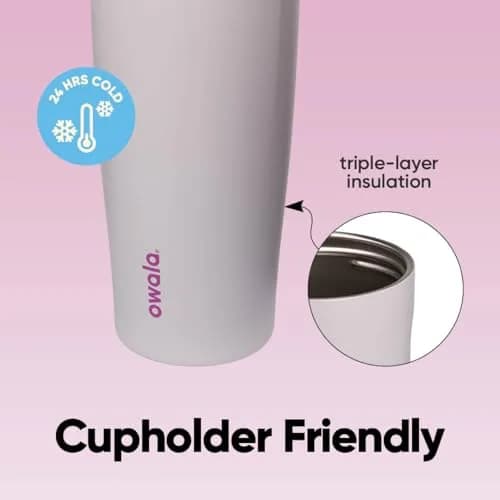 Owala FreeSip Sway Stainless Steel Water Bottle 40 oz Dreamy Field | Insulated & Leak-Proof for Daily Use thumbnail 4