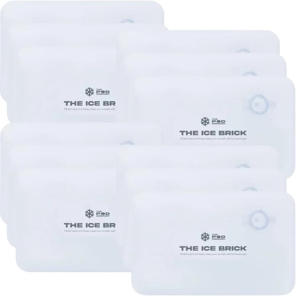 THE POD COMPANY 12-Pack Ice Brick 3 lb | Long-Lasting Cold Plunge Reusable Ice Blocks
