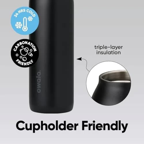Owala FreeSip Twist Stainless Steel Water Bottle 24 oz Blue Jay | Double-Walled Insulated, Leak-Proof, BPA-Free thumbnail 4