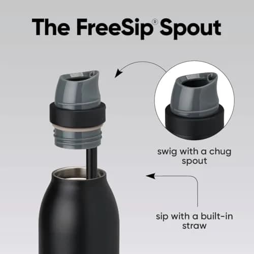 Owala FreeSip Twist Stainless Steel Water Bottle 24 oz Blue Jay | Double-Walled Insulated, Leak-Proof, BPA-Free thumbnail 2