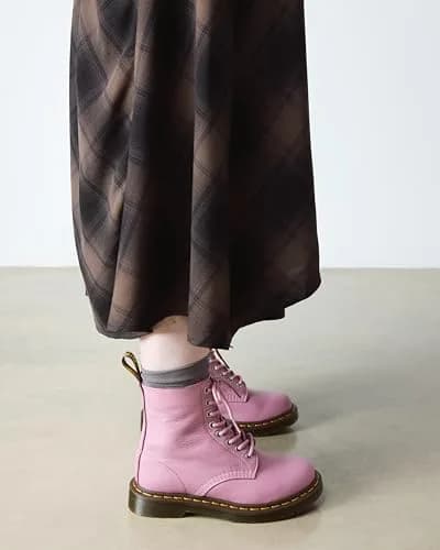Dr. Martens 1460 Pascal Leather Combat Boot 6 US Women | Dusty Rose Virginia, True to Size thumbnail 2