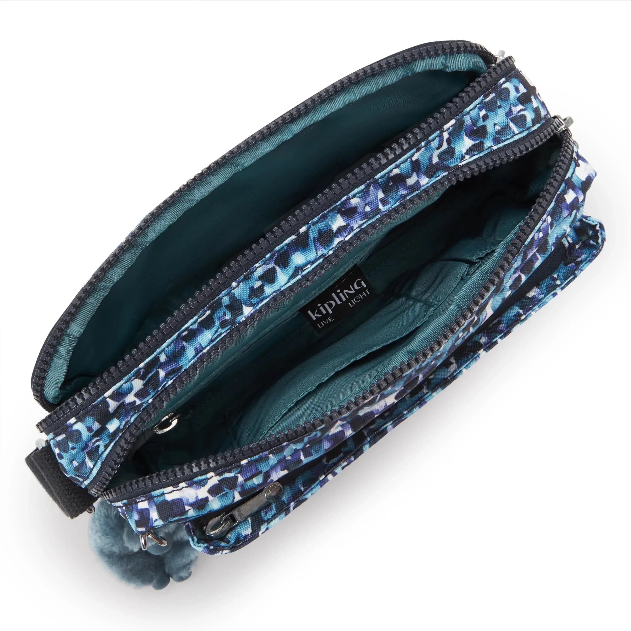 Kipling Women's Abanu Medium Prt Crossbody Bag 20.3 cm (8") | Adjustable Waist Pack with Multi-Compartment Zip Pockets - view 3