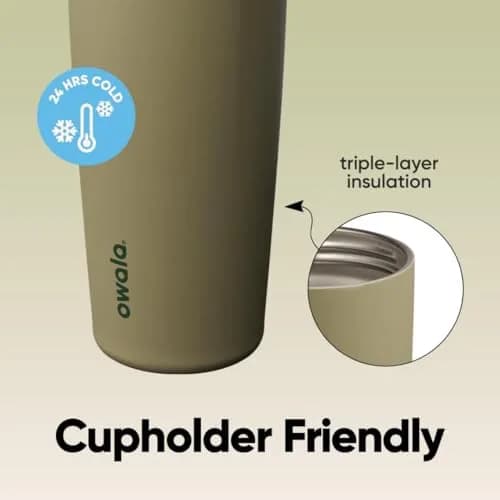 Owala FreeSip Sway Stainless Steel Water Bottle 30 oz | Triple-Layer Insulation & Travel-Friendly Design thumbnail 4