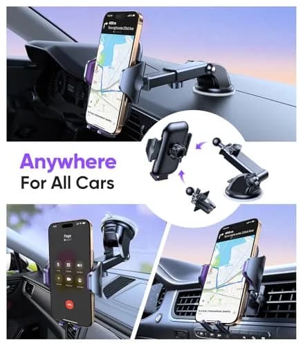 VICSEED Stable Car Phone Holder [Upgraded Strongest Suction, Won't Break] | Universal 4-7 inch Smartphone Compatibility thumbnail 2