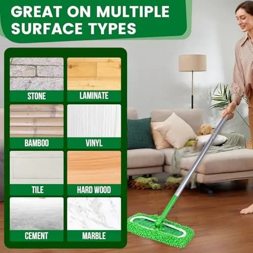 ZMZPA Reusable Microfiber Mop Pads 15 Pack | Compatible with Sweeper Mop for Hardwood & Surface Cleaning thumbnail 6