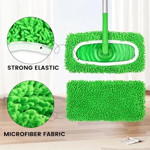 ZMZPA Reusable Microfiber Mop Pads 15 Pack | Compatible with Sweeper Mop for Hardwood & Surface Cleaning thumbnail 3