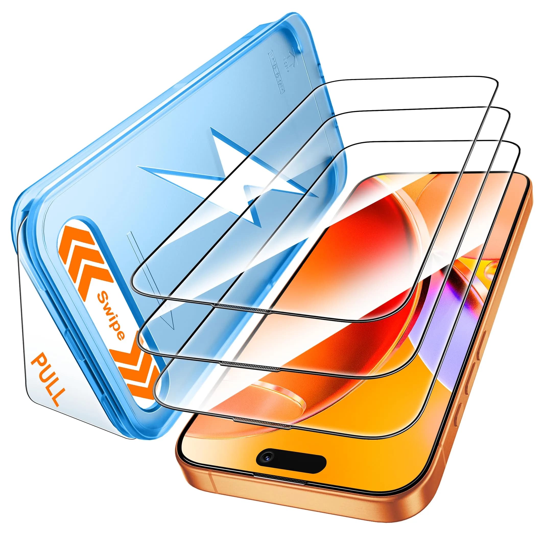 Mkeke for iPhone 17 Pro Screen Protector 3 Pack 6.3 Inch | Military-Grade Drop & Impact Protection